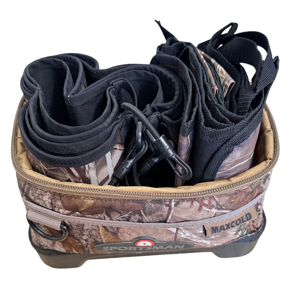 Falcon Sportsman Max Gold Insulated Camo Cooler Decoy Carry Straps Hunting Lot